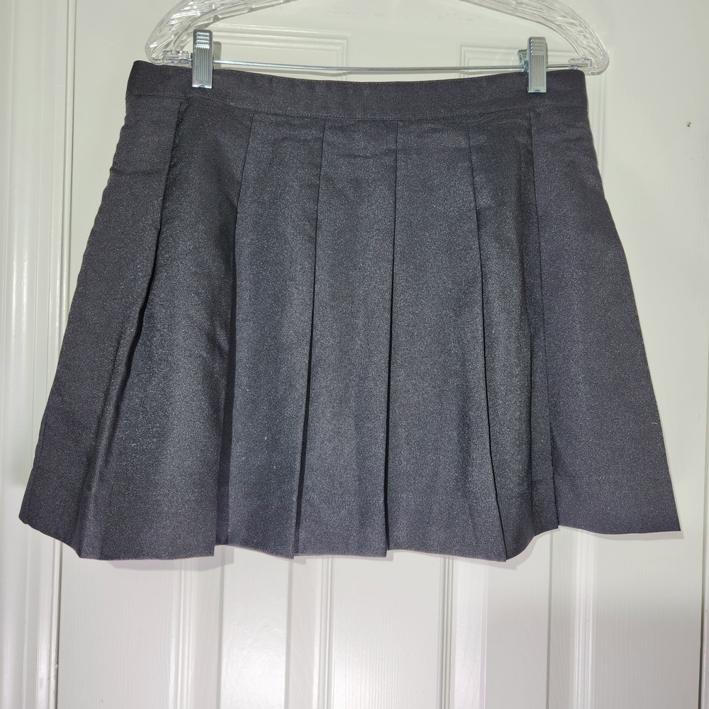 Black Pleated Mini Cheerleader Skirt by Glitter's For Dinner